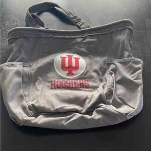 Gray Indiana Hoosiers Retro Metro Tote Bag